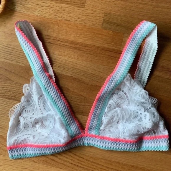 NWT Free People Colorblock Lace Bralette M - Picture 4 of 10